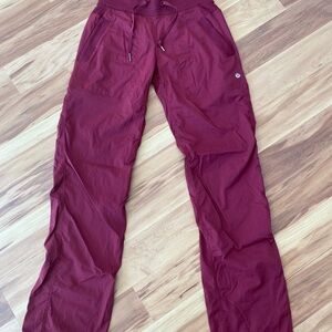 Lululemon Dance Studio Pants Burgundy Unlined